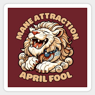 April fool lion Magnet